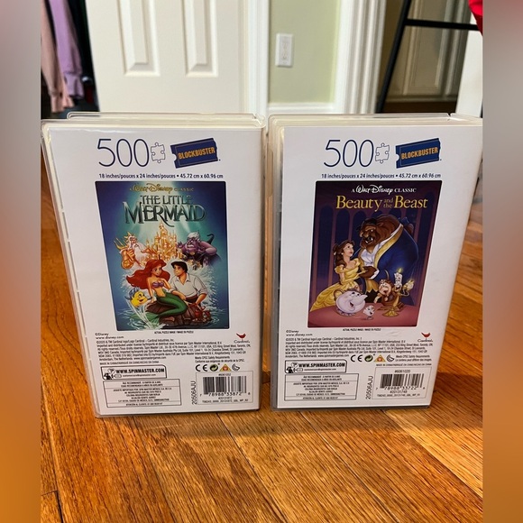 Blockbuster VHS Style Disney The Little Mermaid and Beauty and the Beast - Picture 5 of 5